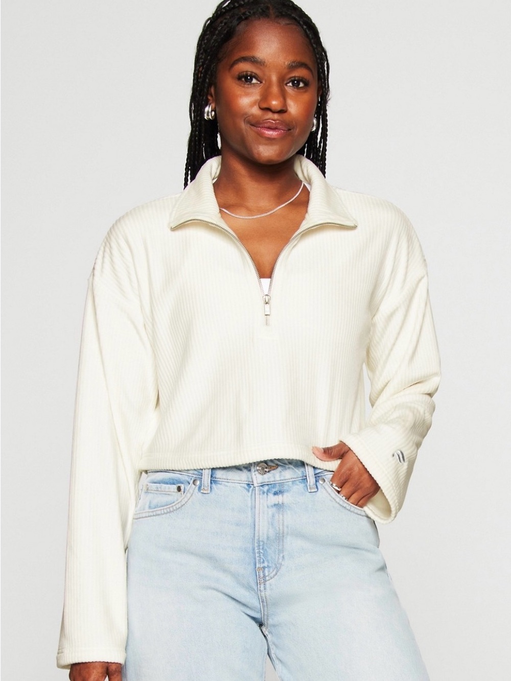 Fabletics Plush Cropped Sweatshirt S